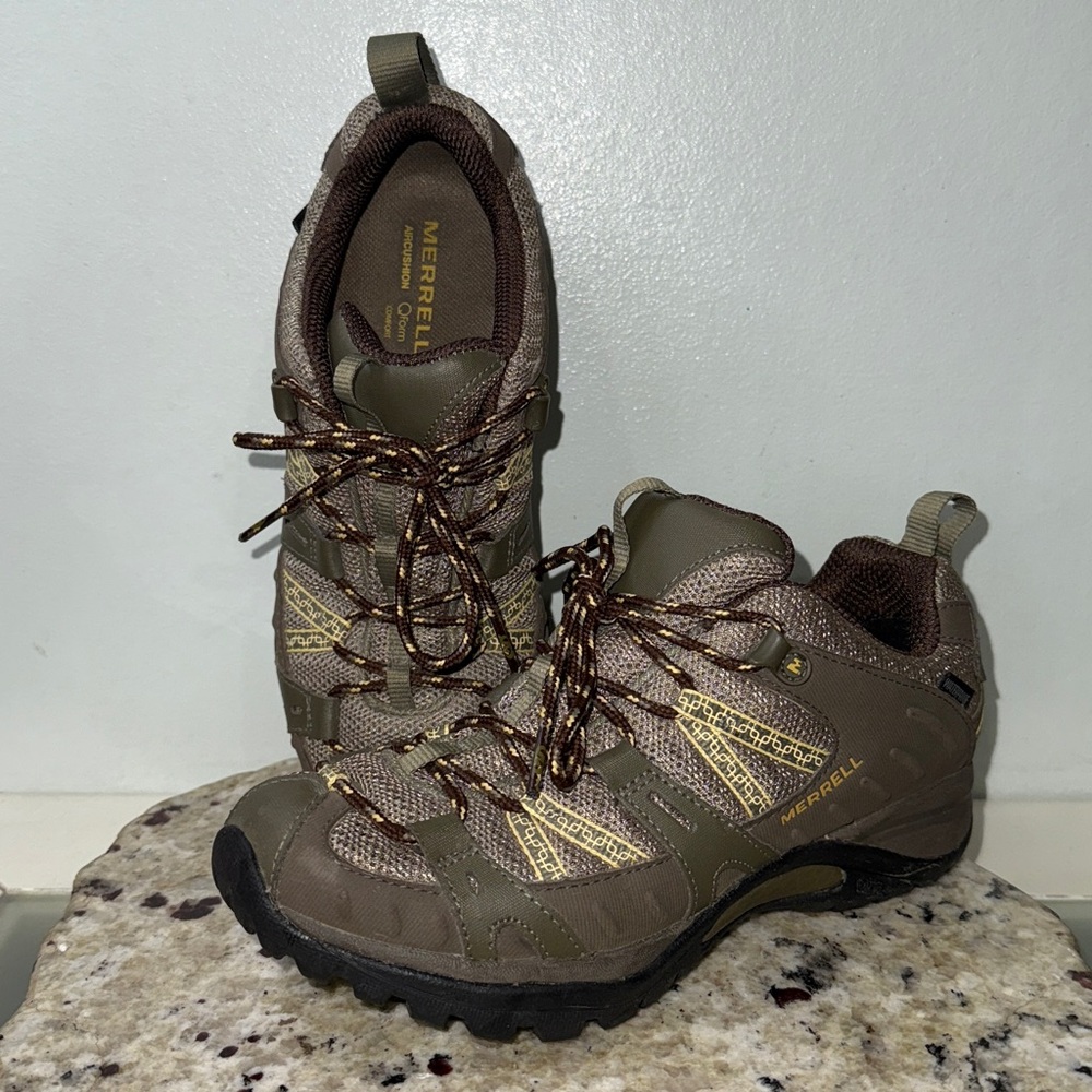 Merrell Siren Sport 2 Low Cut Brindle Olive Waterproof Hiking Shoes Sneakers 6.5 - Picture 10 of 16